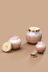 Earthy Glow - Lid Jar Candle | Pink | Garden Rhapsody