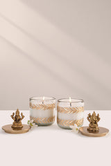 Divine Essence - Lid Jar Candle | Ganesh Ji & Laxmi Ji | Opulent Oud | Set Of 2