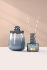 Cosmic Set - Candle (M) & Diffuser | Blue | Balmy Bergamot