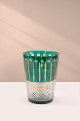 Royal - Hurricane Candle | Green | White Amber & Tonka