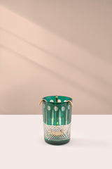 Royal - Hurricane Candle | Green | White Amber & Tonka