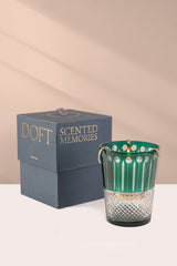 Royal - Hurricane Candle | Green | White Amber & Tonka