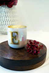 Initial E | U-Glass Candle | Flower Blossom