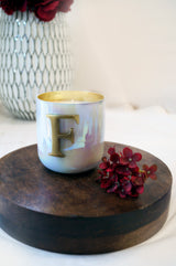 Initial F | U-Glass Candle | Flower Blossom