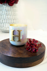 Initial H | U-Glass Candle | Flower Blossom