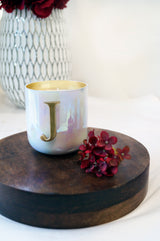 Initial J | U-Glass Candle | Flower Blossom