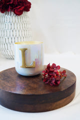 Initial L | U-Glass Candle | Flower Blossom