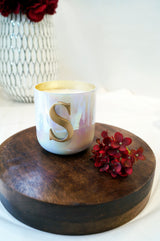 Initial S | U-Glass Candle | Flower Blossom