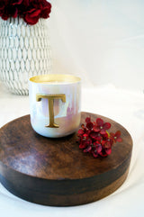 Initial T | U-Glass Candle | Flower Blossom