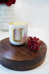 Initial U | U-Glass Candle | Flower Blossom