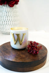 Initial W | U-Glass Candle | Flower Blossom