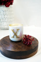 Initial X | U-Glass Candle | Flower Blossom