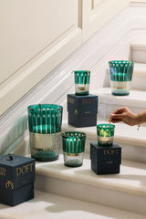 Royal - Hurricane Candle | Green | White Amber & Tonka