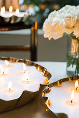 Flower Tray Candle | Damask Rose