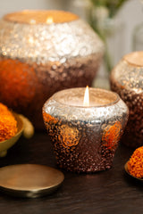 Shimmer Crinkle - Lid Jar Candle | Rose Gold | Tropical Orchard
