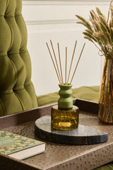 Modern Duo - Pillar Candle (S) & Diffuser | Olive Green | Sage Cleanse