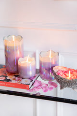 Sacred Lotus - Cylinder Candle | Blue & Lavender | Eucalyptus Sanctuary