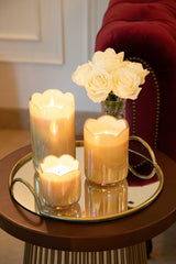 Sacred Lotus - Cylinder Candle | White & Gold | Citrus Grove