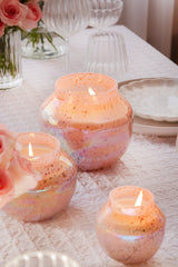 Earthy Glow - Lid Jar Candle | Pink | Garden Rhapsody