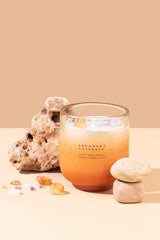 Amethyst & Citrine Candles - Crystal Energy | Set of 2