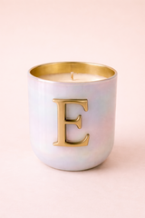 Initial E | U-Glass Candle | Flower Blossom