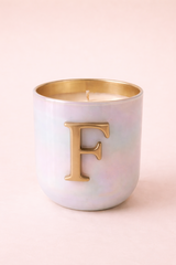 Initial F | U-Glass Candle | Flower Blossom
