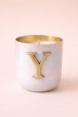 Initial Y | U-Glass Candle | Flower Blossom