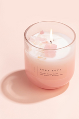 Pure Love Candle - Crystal Energy | Rose Quartz