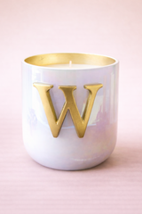 Initial W | U-Glass Candle | Flower Blossom