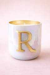 Initial R | U-Glass Candle | Flower Blossom