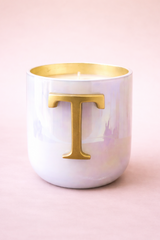 Initial T | U-Glass Candle | Flower Blossom