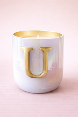 Initial U | U-Glass Candle | Flower Blossom