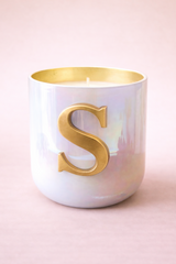 Initial S | U-Glass Candle | Flower Blossom