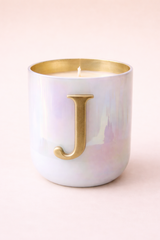 Initial J | U-Glass Candle | Flower Blossom